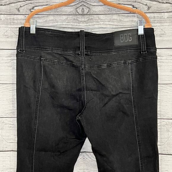 Urban Outfitters BDG Women's Jeans Size 32 Black Flare Legs Wide Waist Band - Picture 8 of 15